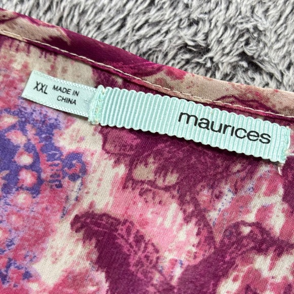 Fairy Womens XXL Pink Lace Trim Peasant Top Floral Boho Cottagecore Sheer 19914 - Picture 9 of 12